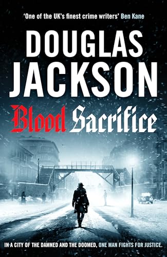 Book cover showing a man in a hat walking down a snowy city street.