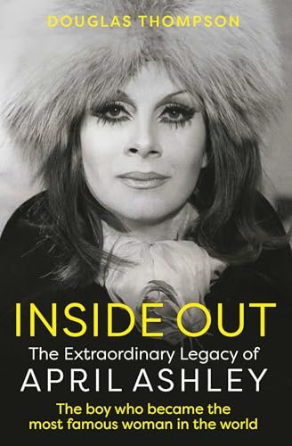 Book cover featuring a black and white portrait of April Ashley wearing a fur hat.