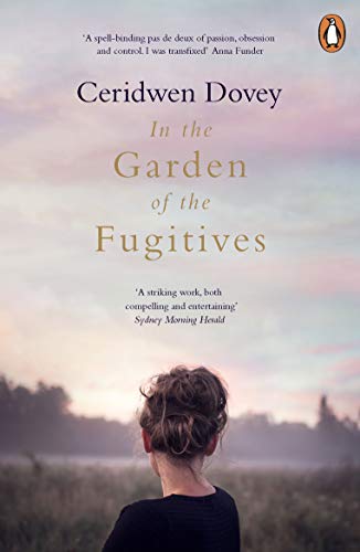 Book cover: woman viewed from behind in a field, soft colors.