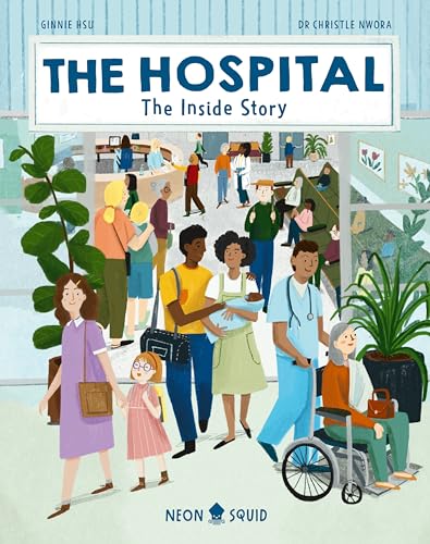Book cover depicting diverse people in a busy hospital setting.