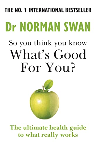 Book cover with title, author, green apple, and health guide text.