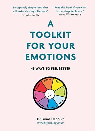 Book cover titled A Toolkit for Your Emotions featuring a colorful emotion wheel graphic.