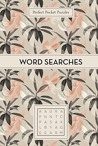 Book cover with floral design and a sample word search puzzle.