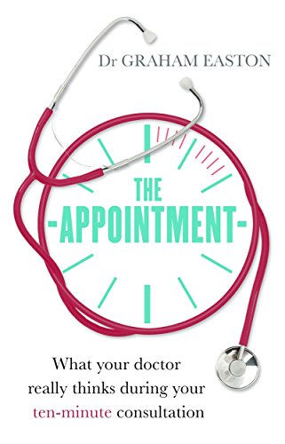 Book cover: stethoscope and clock face with title "The Appointment".