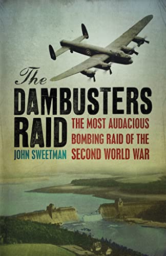Book cover: Lancaster bomber over a dam, title "The Dambusters Raid".