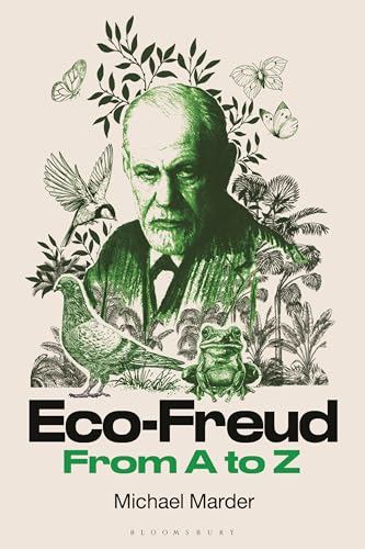 Book cover: Sigmund Freud portrait with birds, butterflies, and foliage.