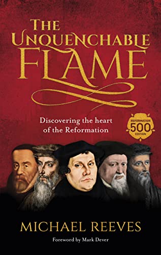Book cover featuring portraits of five Reformation figures against a textured red background.