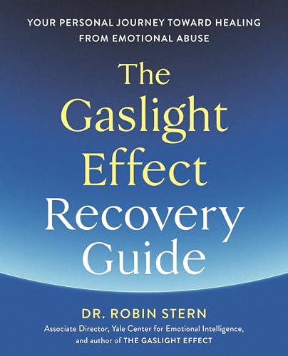 Book cover for The Gaslight Effect Recovery Guide by Dr. Robin Stern on blue.