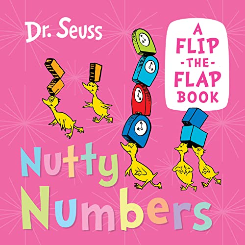 Book cover withL showing yellow birds balancing colorful blocks on a pink background.