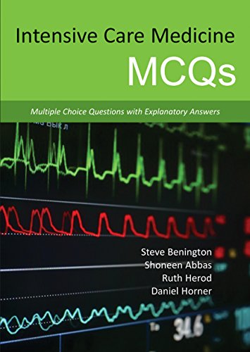 Book cover: "Intensive Care Medicine MCQs" with medical monitor waveforms.