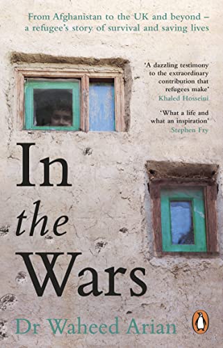 Book cover showing a child looking through a window in a textured mud wall.