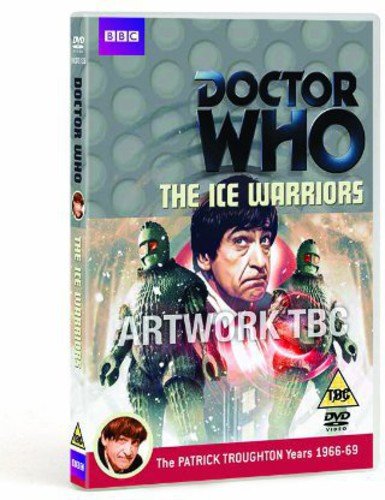 Doctor Who The Ice Warriors DVD cover featuring Patrick Troughton and two Ice Warriors.
