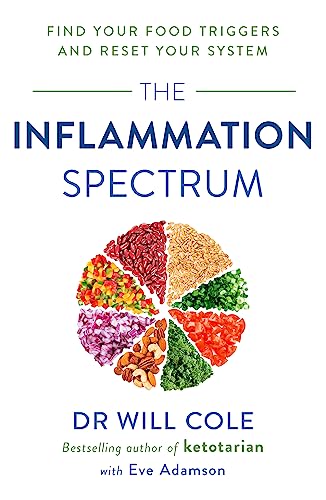 Book cover for The Inflammation Spectrum by Dr. Will Cole featuring a food circle.