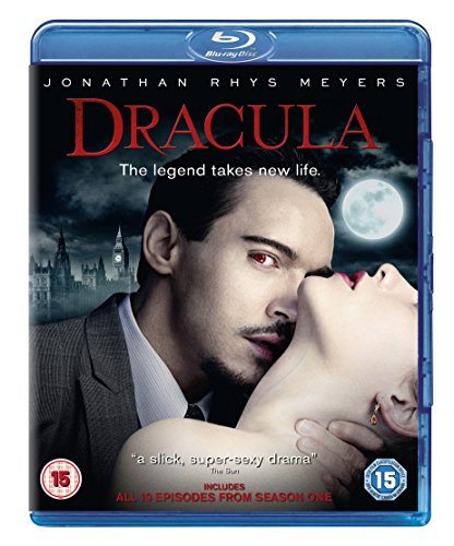 Dracula" Season 1 Blu-ray cover featuring Jonathan Rhys Meyers and a woman.