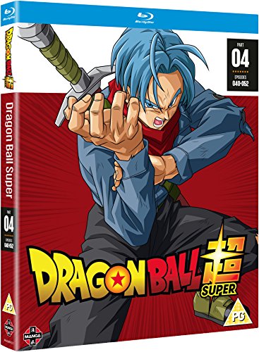 Dragon Ball Super Part 4 Blu-ray cover featuring Future Trunks with a sword.