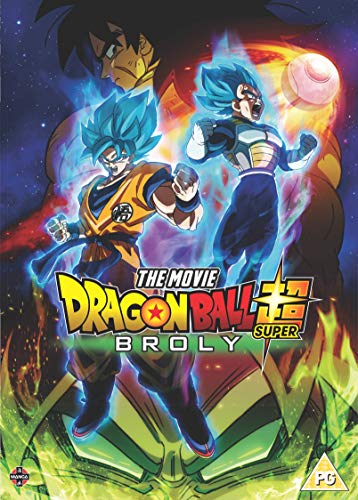 Dragon Ball Super Broly DVD cover featuring Goku and Vegeta in blue hair forms.