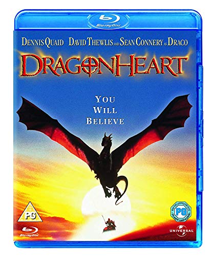 Dragonheart Blu-ray case with a black dragon flying over a landscape.