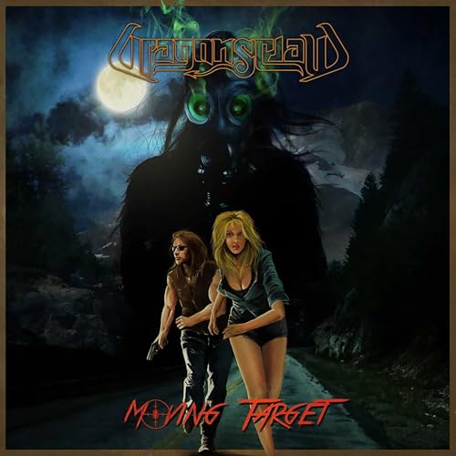 Dragonsclaw album cover: eerie figure, couple, moonlit landscape, and band logo.