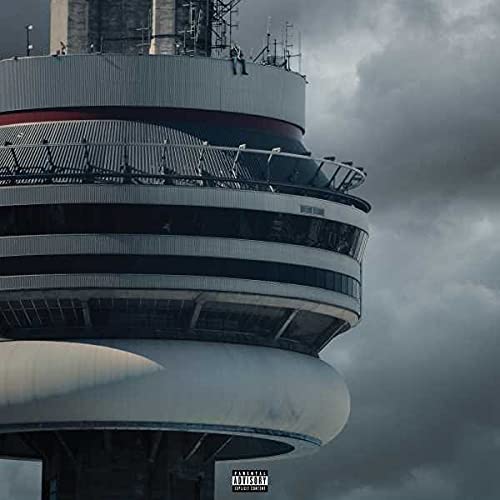 Drake’s “Views” album cover: a man on top of the CN Tower.