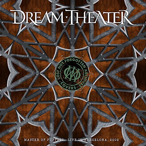 Dream Theater album cover: ornate brown and silver geometric design.