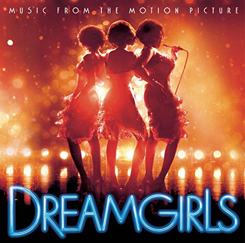 CD cover for "Dreamgirls" soundtrack featuring three singers in red dresses.