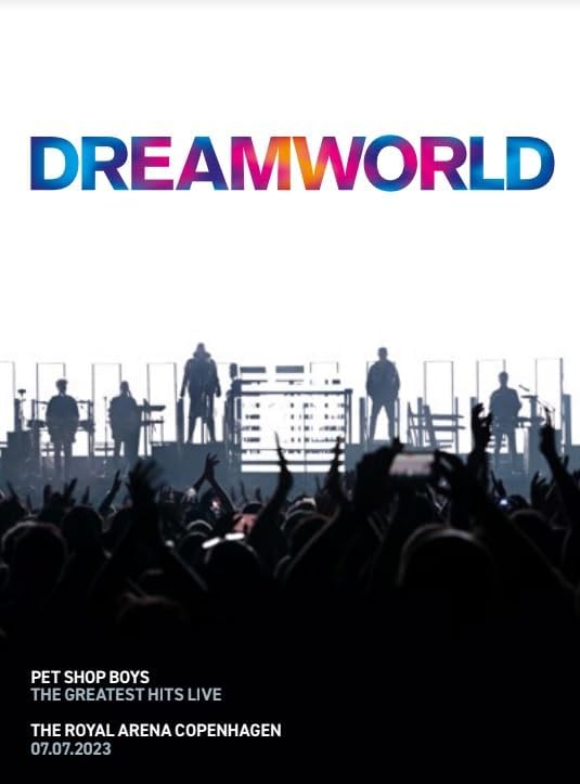 Blu-ray cover for "Dreamworld: Greatest Hits" featuring a concert stage silhouette.