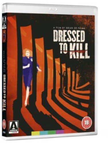 Dressed To Kill" Blu-ray cover with a woman running down a hallway.