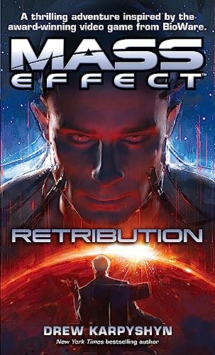 Book cover for Mass Effect: Retribution featuring a close-up of a man's face.