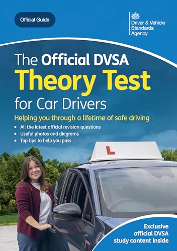 Book cover for The Official DVSA Theory Test for Car Drivers featuring a learner driver.