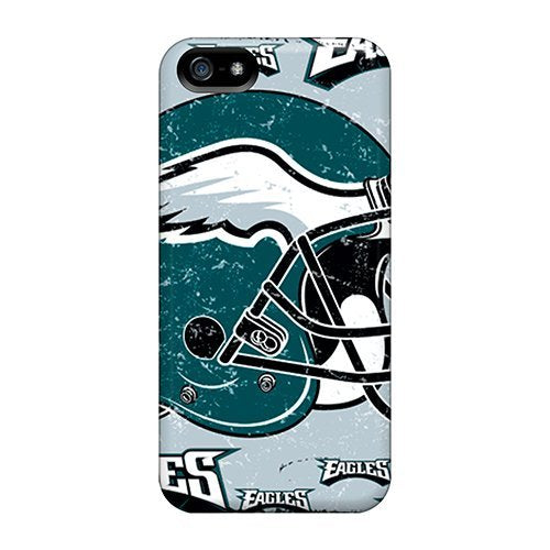 Phone case displaying a distressed Philadelphia Eagles football helmet logo.