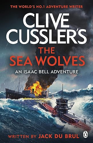 Book cover: "The Sea Wolves" depicts a submarine and burning ship at sea.
