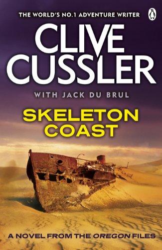 Book cover: “Skeleton Coast” by Clive Cussler, featuring a shipwreck in a desert.