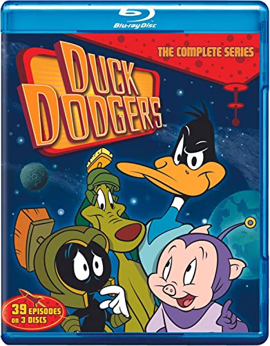 Blu-ray cover for "Duck Dodgers" featuring Daffy Duck and Martian characters.
