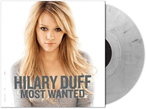 Hilary Duff album cover “Most Wanted” and a translucent grey vinyl record.