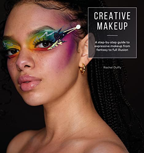 Book cover featuring a woman with colorful, elaborate fantasy makeup.