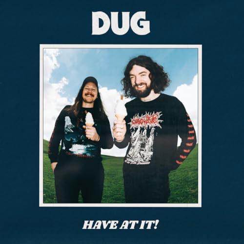 CD cover for DUG’s “Have At It!” featuring two men with ice cream.