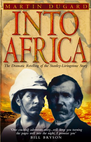 Book cover: “Into Africa” with portraits of two men in safari hats.