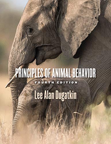 Book cover featuring elephants, titled "Principles of Animal Behavior, 4th Edition.