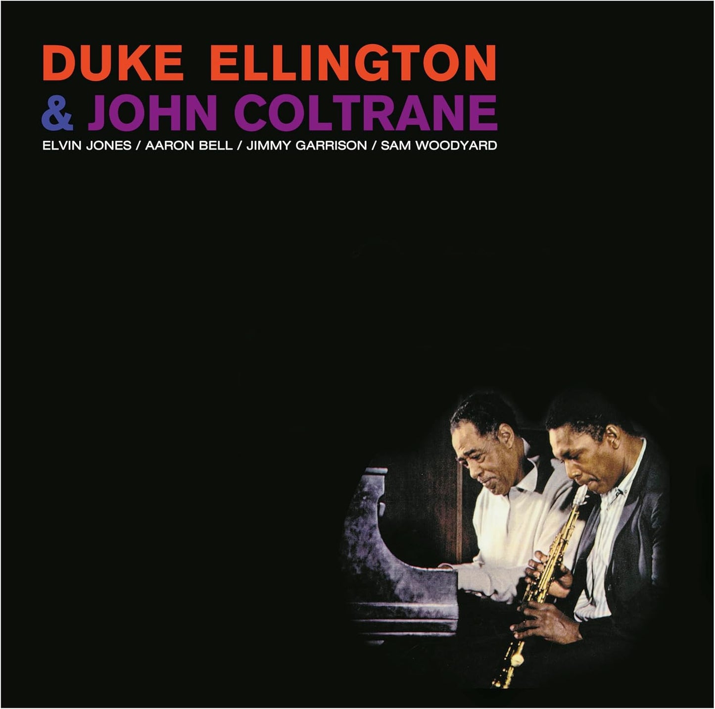 Album cover featuring Duke Ellington and John Coltrane with their instruments.