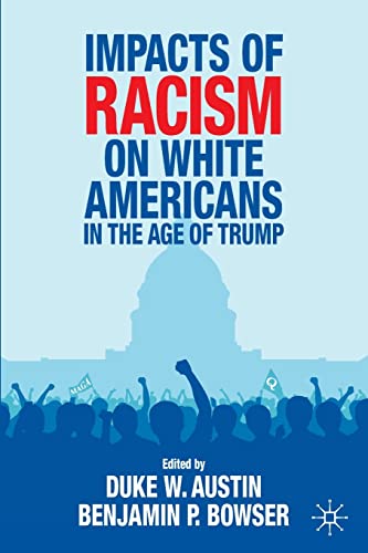 Book cover: "Impacts of Racism on White Americans," with a crowd and Capitol building.