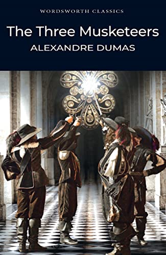Book cover for “The Three Musketeers” depicting three figures with swords.