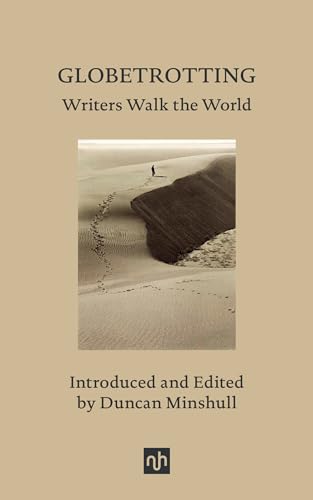 Book cover showing a lone figure walking across sand dunes with footprints behind them.