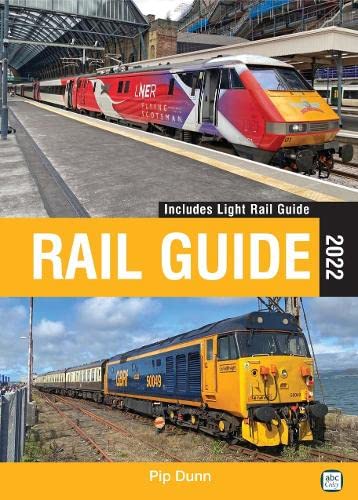 abc Rail Guide 2022" book cover with trains at a station.