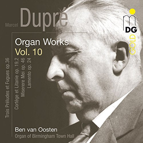 CD cover featuring a black and white portrait of organist Ben van Oosten.