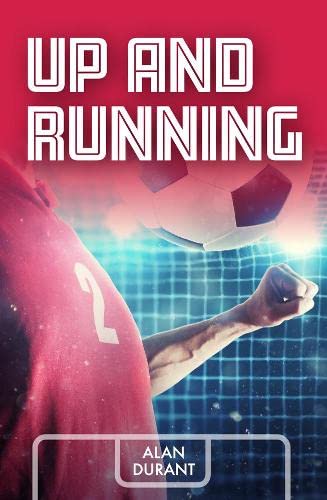 Book cover with soccer ball, player’s arm, and red background.