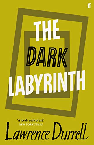 Book cover for "The Dark Labyrinth" by Lawrence Durrell, geometric design.