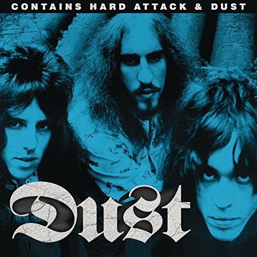 CD cover for "Dust" featuring three musicians with long hair.