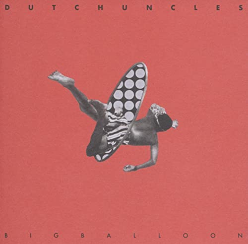 Album cover for Dutch Uncles’ “Big Balloon” featuring a collage of legs and surfboard.