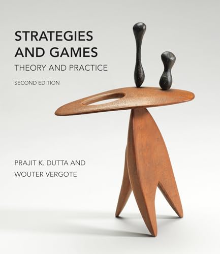 Book cover: "Strategies and Games," second edition, with wooden game pieces.