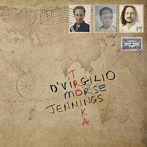 CD cover with portraits, map background, and handwritten band name.